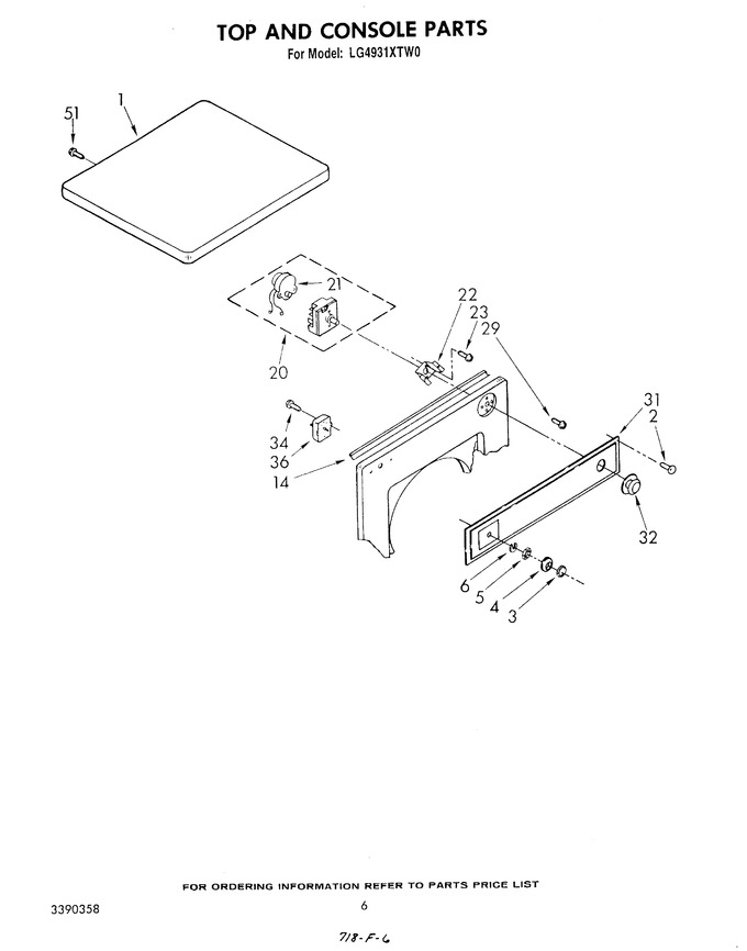 Diagram for LG4931XTW0
