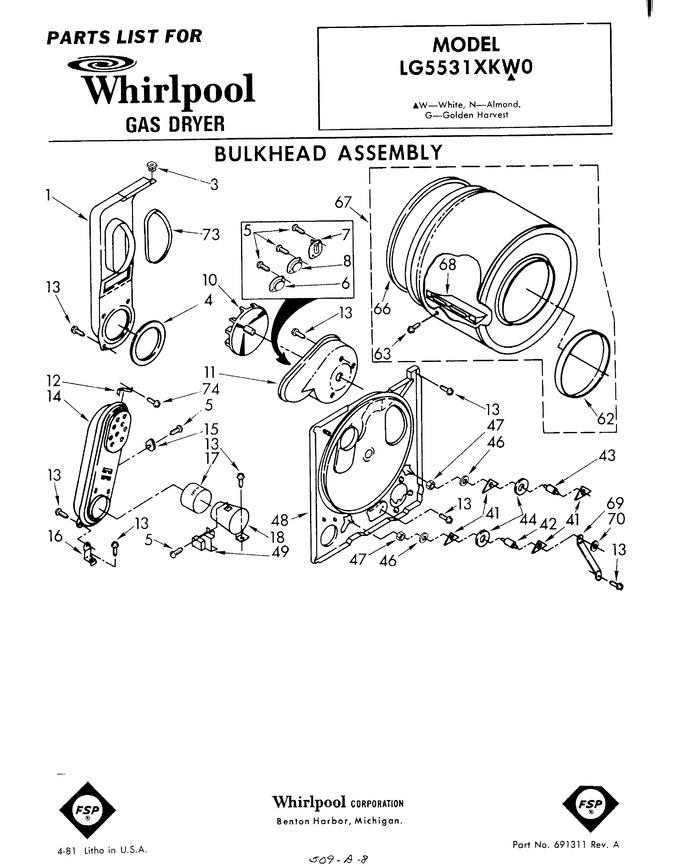 Diagram for LG5531XKW0