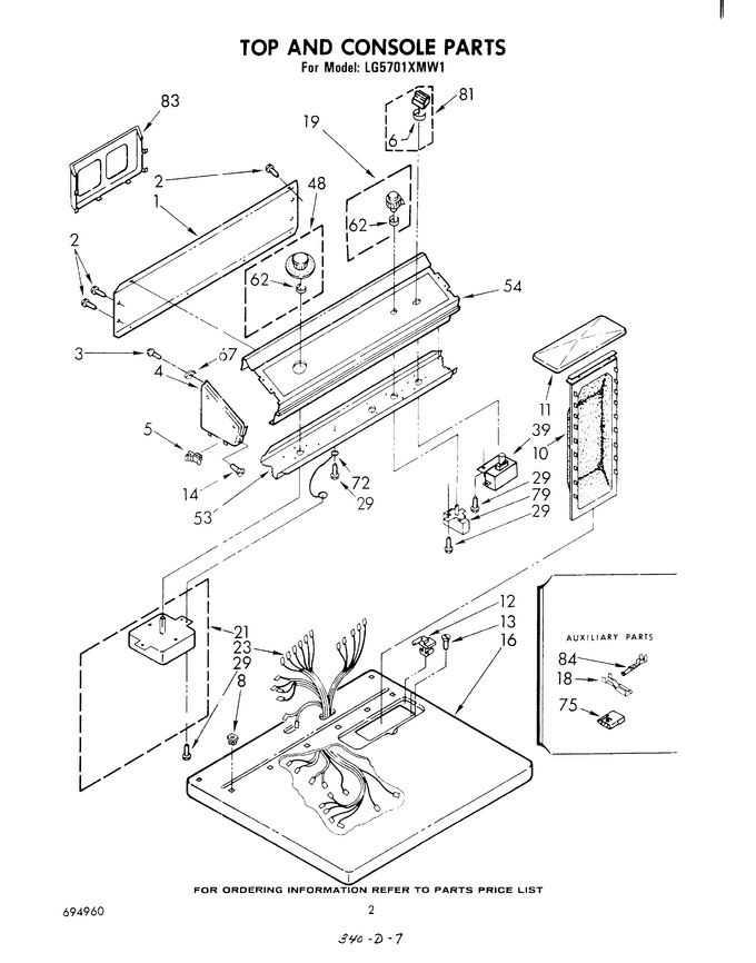 Diagram for LG5701XMW1