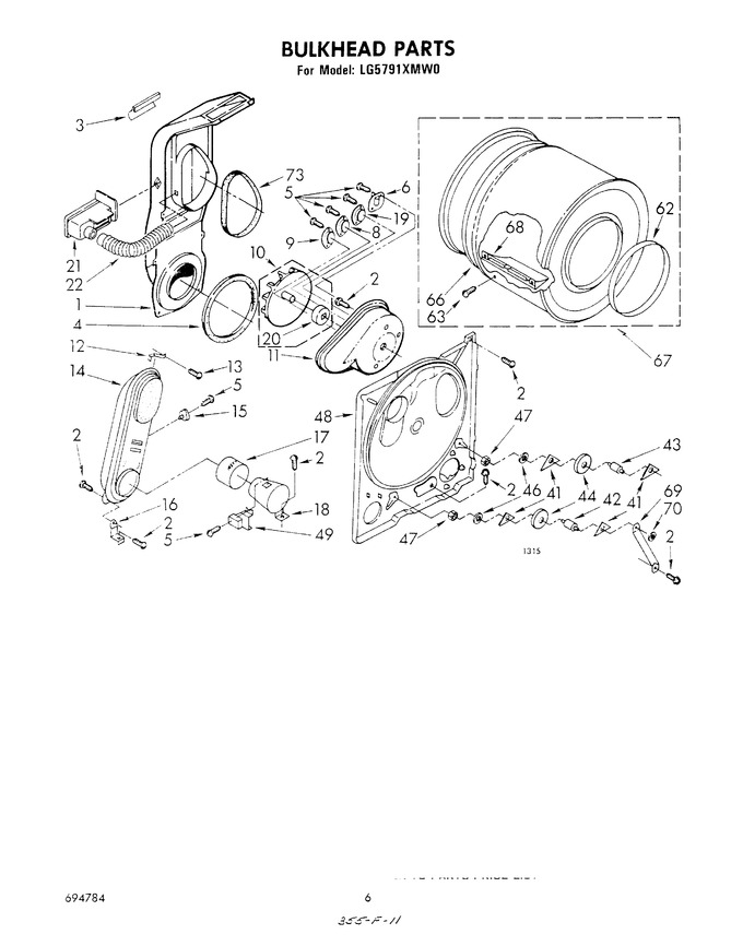Diagram for LG5791XMW0