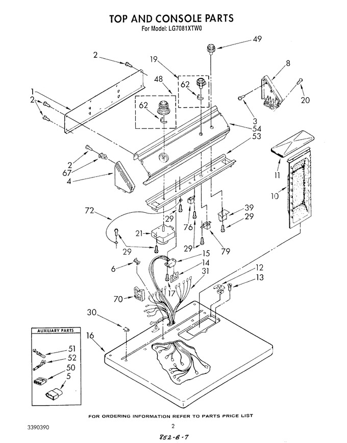 Diagram for LG7081XTW0