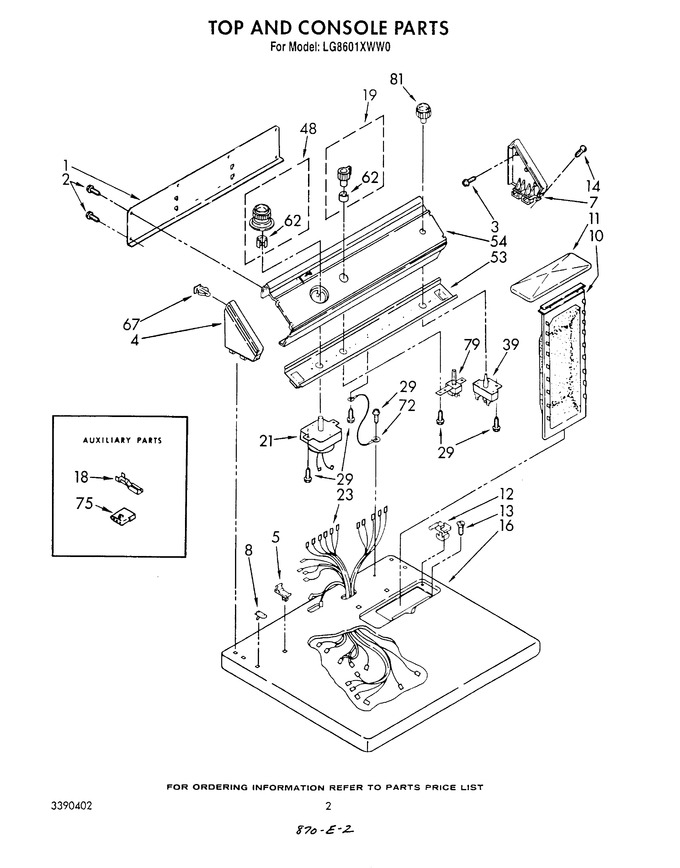 Diagram for LG8601XWW0