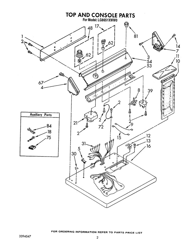 Diagram for LG8651XWN0