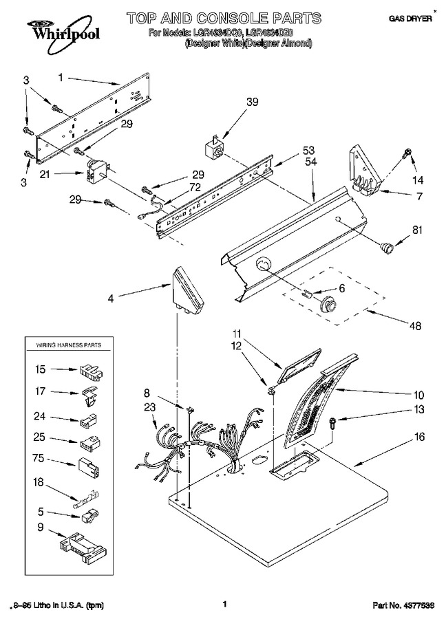 Diagram for LGR4634DZ0