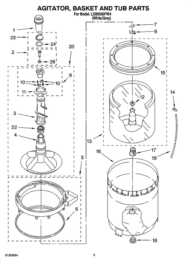 Diagram for LSB6500PW4