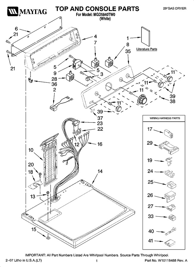 Diagram for MGD5840TW0