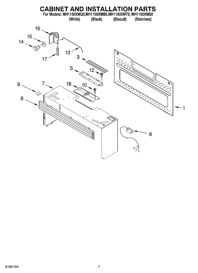 Diagram for MH1150XMS0