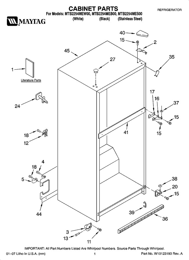 Diagram for MTB2254MEW00