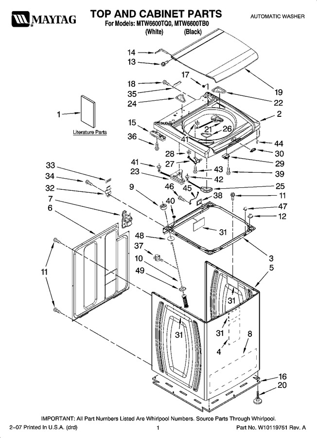 Diagram for MTW6600TQ0