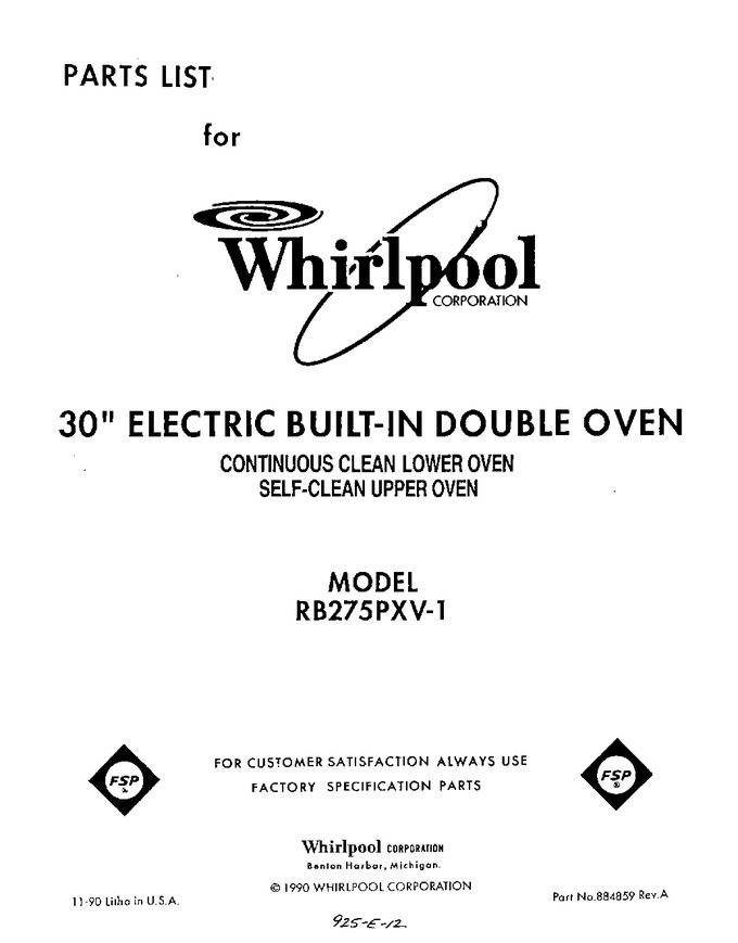 Diagram for RB275PXV1