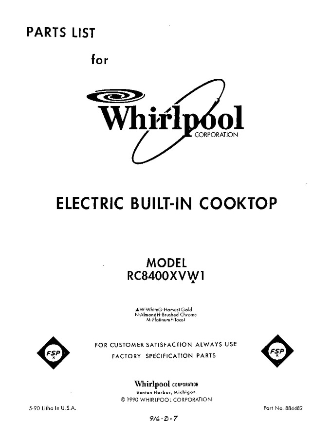 Diagram for RC8400XVN1