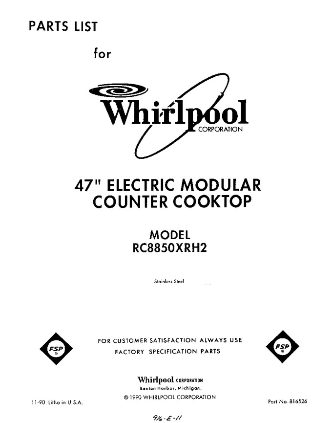 Diagram for RC8850XRH2