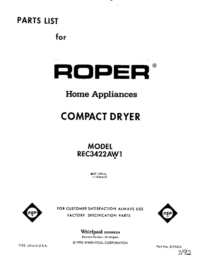 Diagram for REC3422AW1