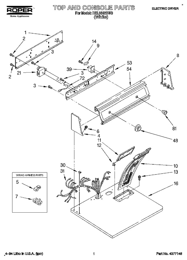 Diagram for REL3612BW0