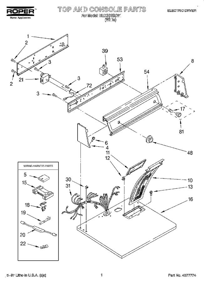 Diagram for REX3615EW1
