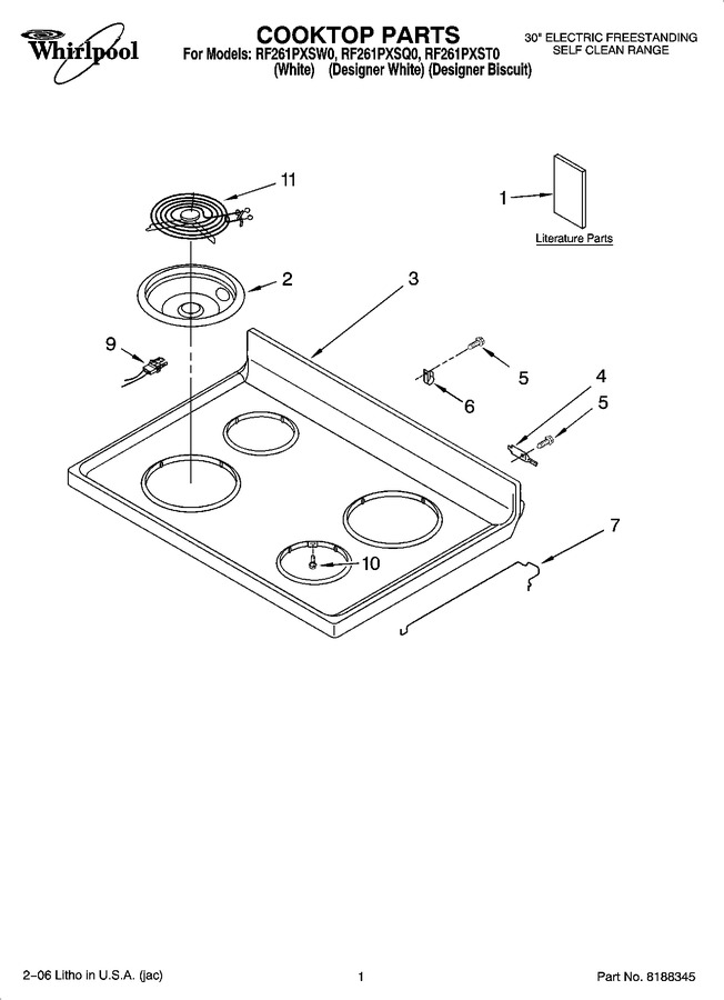 Diagram for RF261PXST0