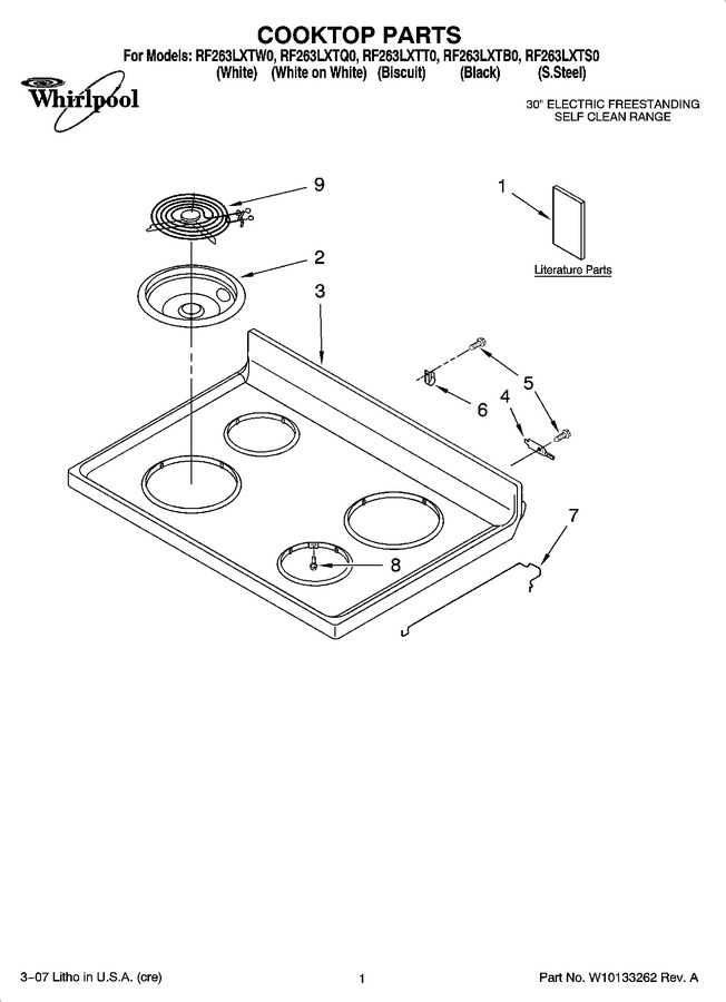 Diagram for RF263LXTT0