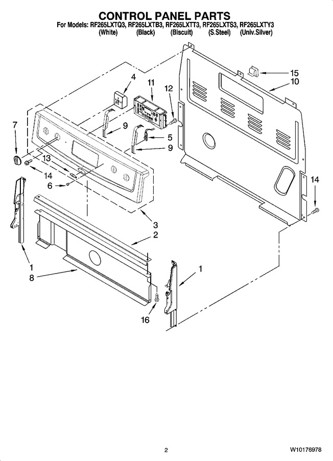 Diagram for RF265LXTY3