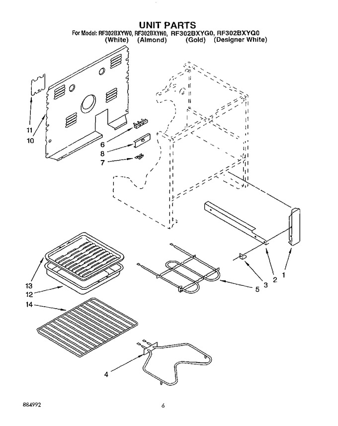 Diagram for RF302BXYW0