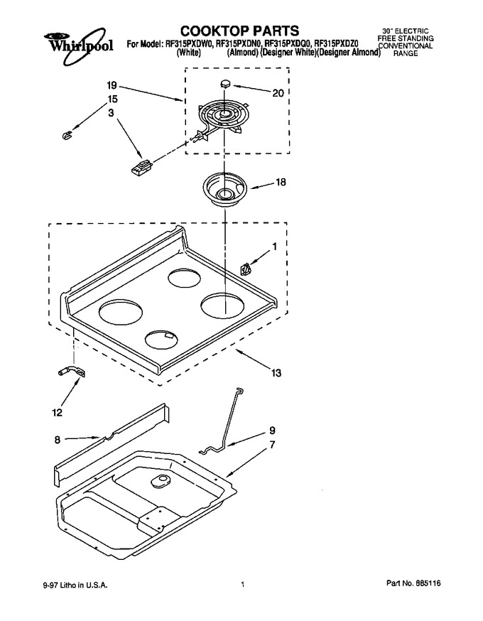 Diagram for RF315PXDW0