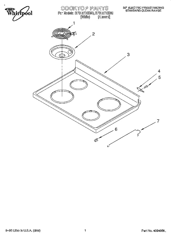 Diagram for RF315PXEN0