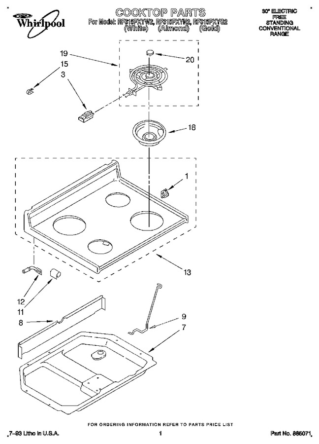 Diagram for RF315PXYW2