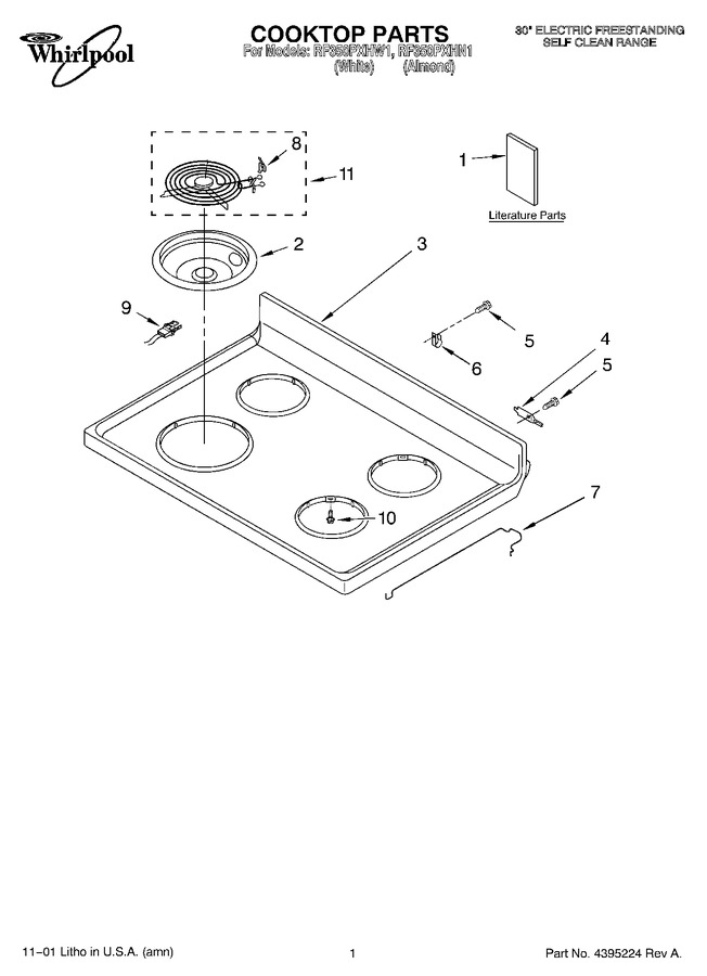 Diagram for RF350PXHW1