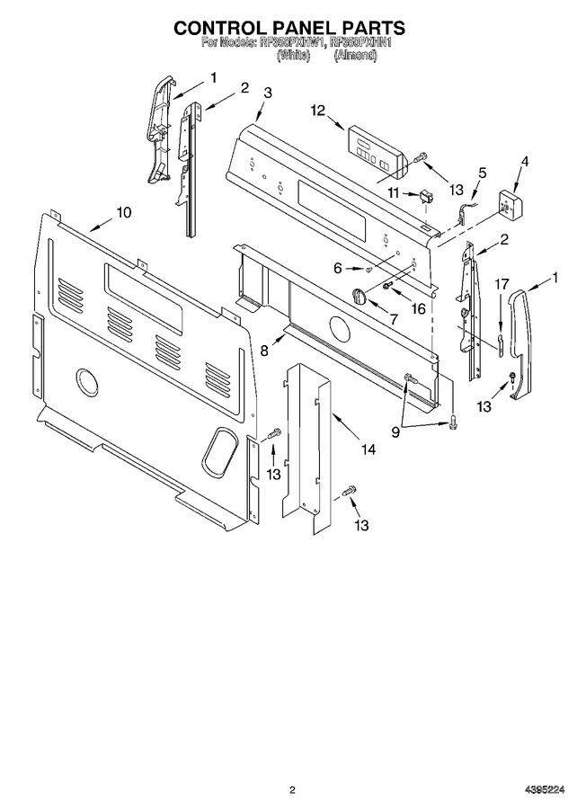 Diagram for RF350PXHW1