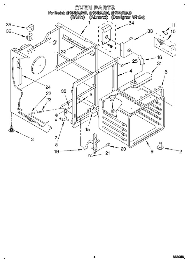 Diagram for RF364BXBW0
