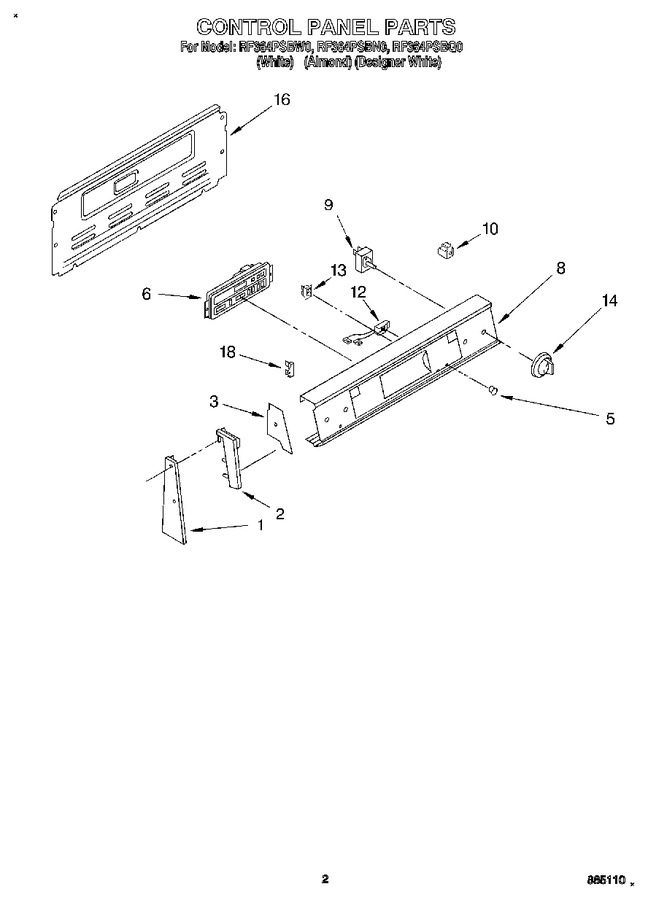 Diagram for RF364PSBW0