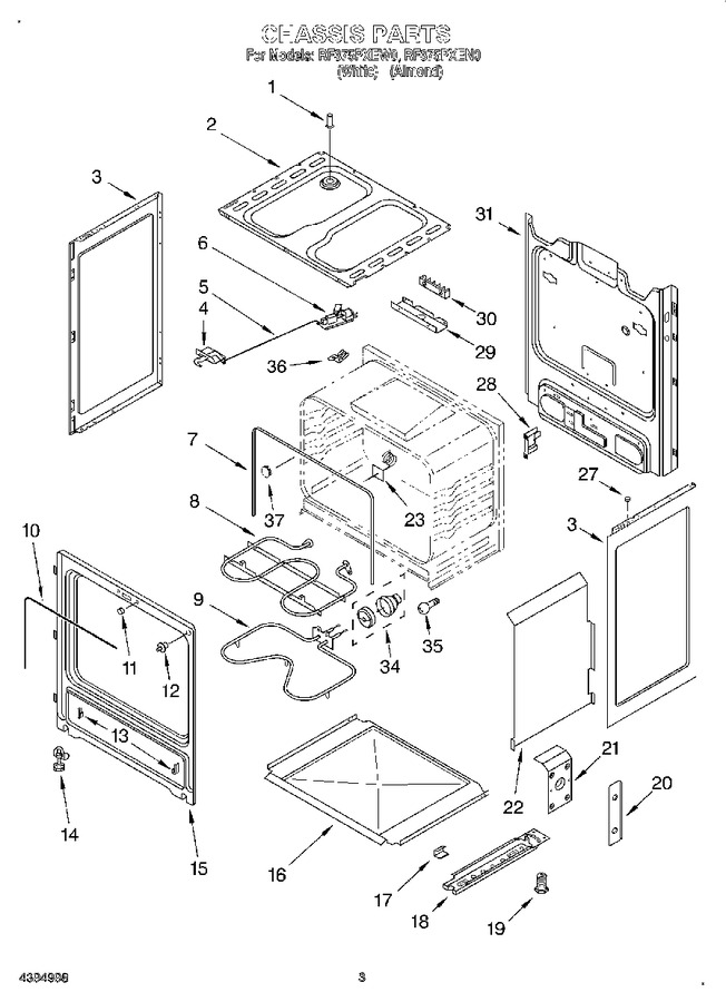 Diagram for RF375PXEW0