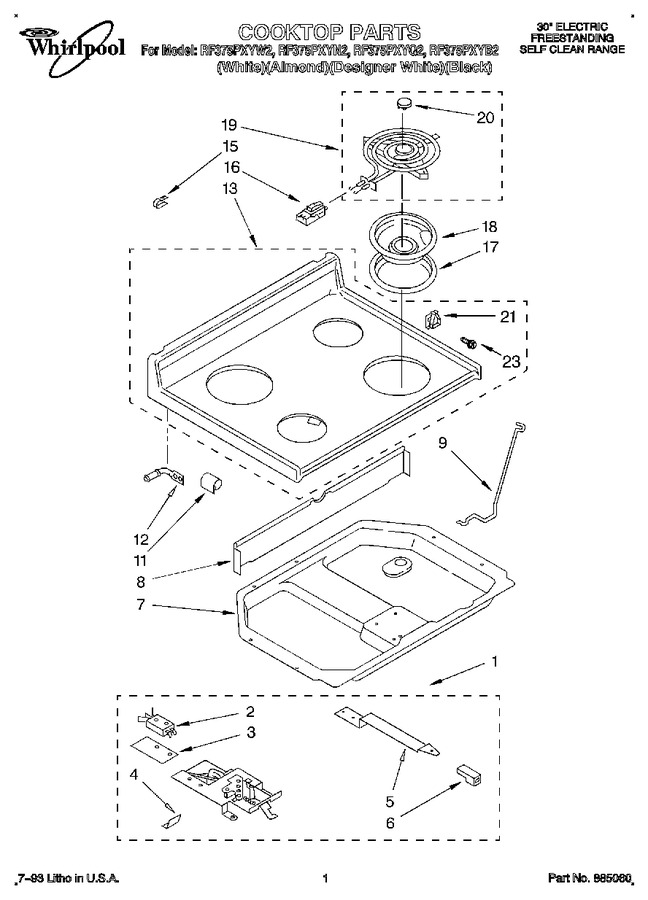 Diagram for RF375PXYW2