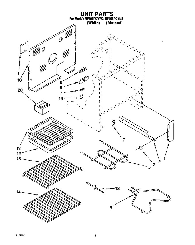 Diagram for RF396PCYW2