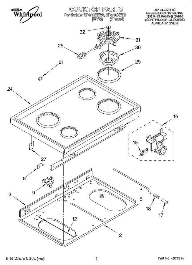 Diagram for RF4700XEN3