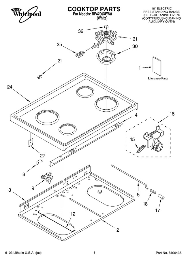 Diagram for RF4700XEW8