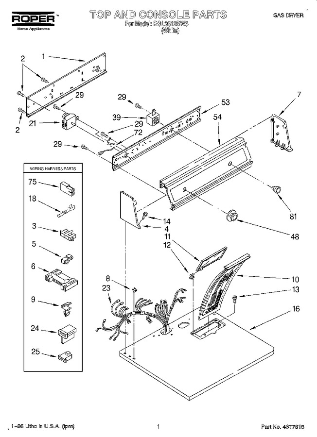 Diagram for RGL3612BW3
