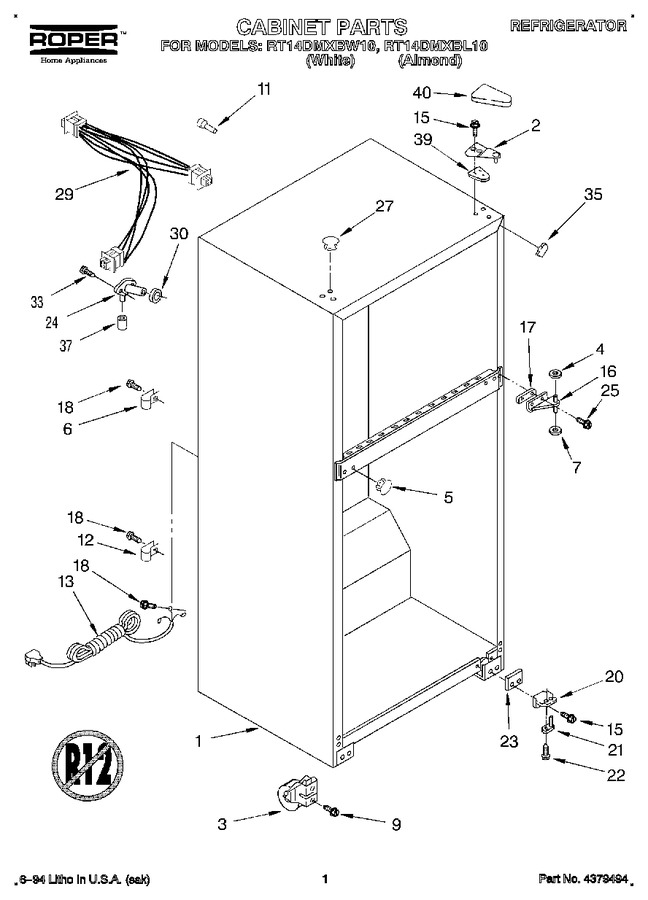 Diagram for RT14DMXBW10