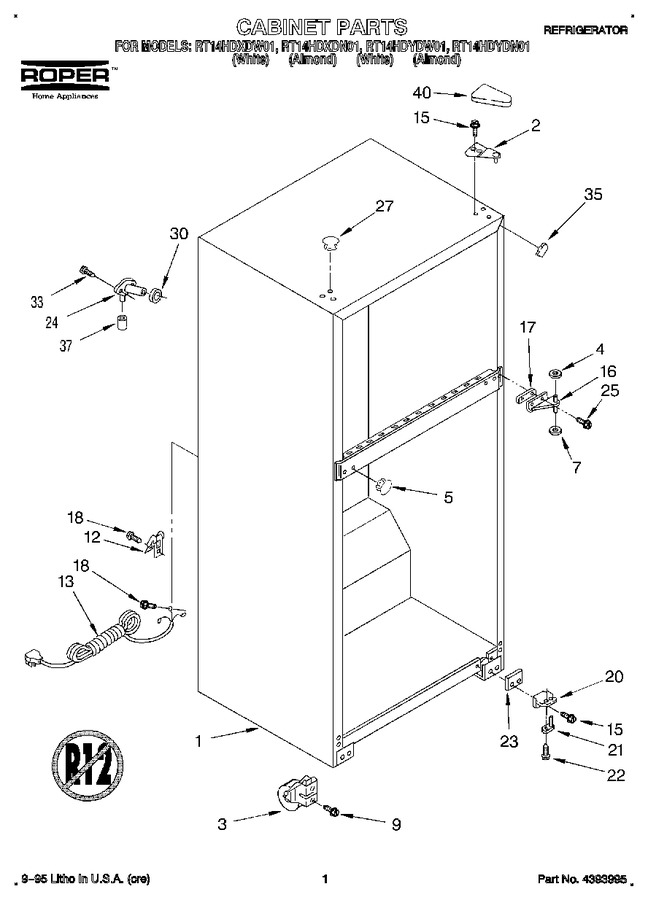 Diagram for RT14HDXDW01