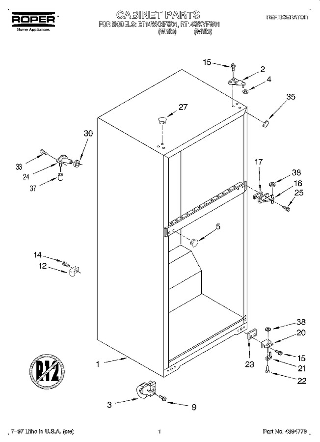 Diagram for RT14WKXFW01