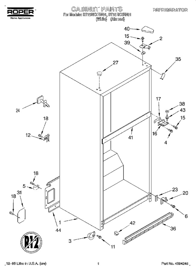 Diagram for RT18BKXEW01