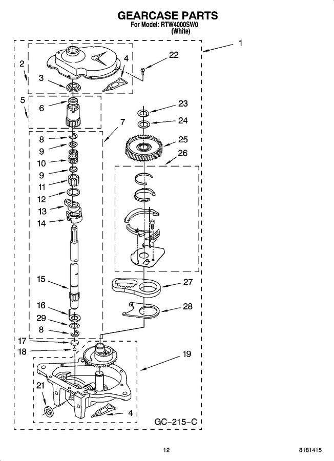 Diagram for RTW4000SW0