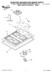 Diagram for 01 - Cooktop, Burner And Grate
