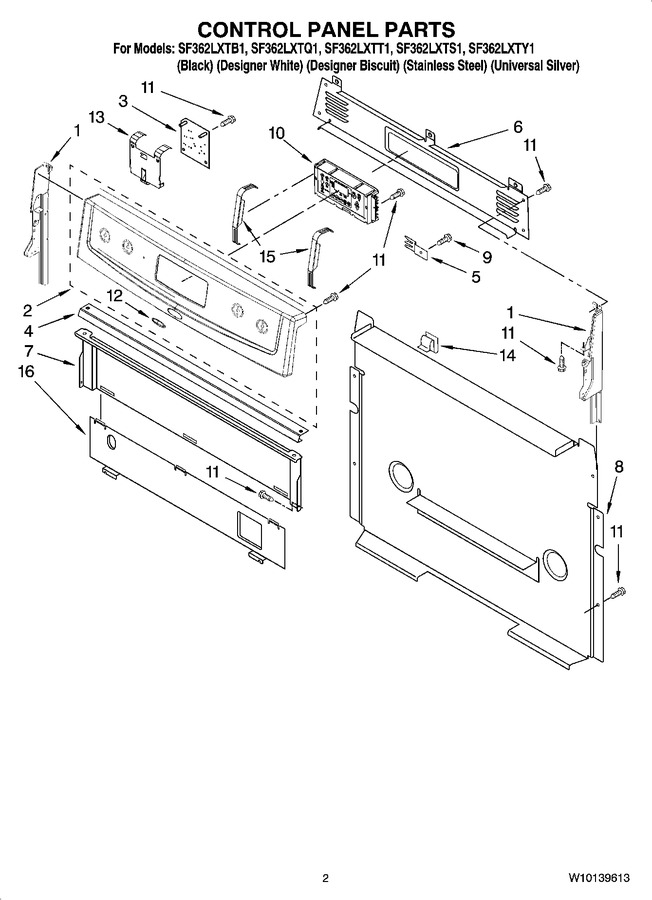 Diagram for SF362LXTB1