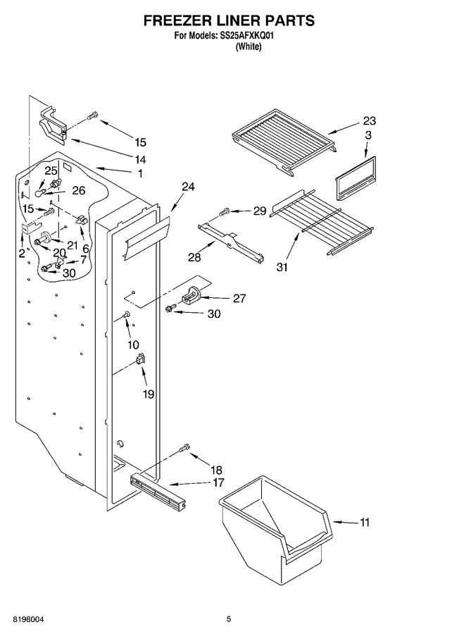 Diagram for SS25AFXKQ01