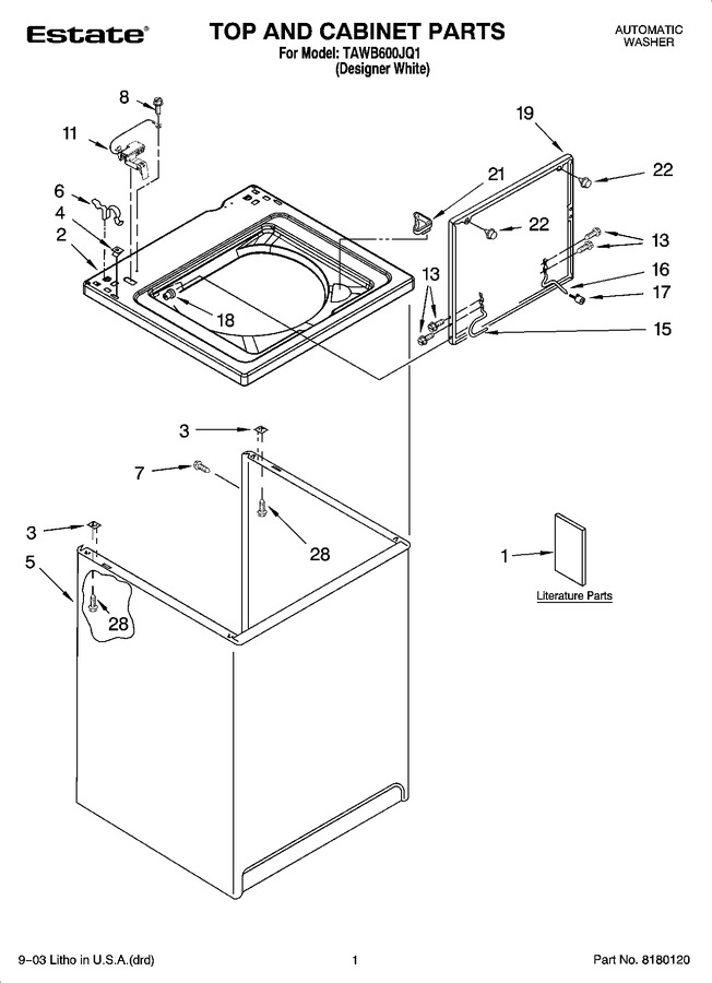 Diagram for TAWB600JQ1