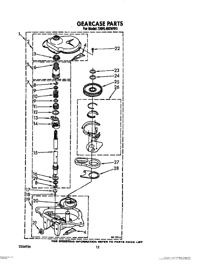 Diagram for TAWL400WW0