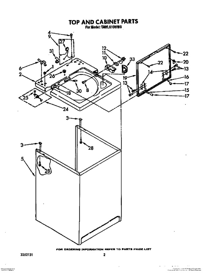 Diagram for TAWL610WG0