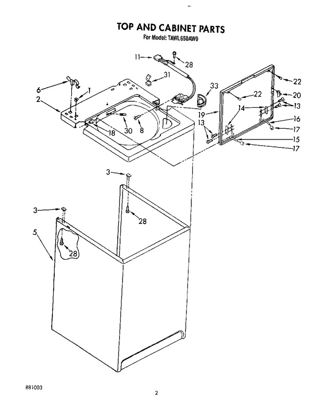 Diagram for TAWL650AG0