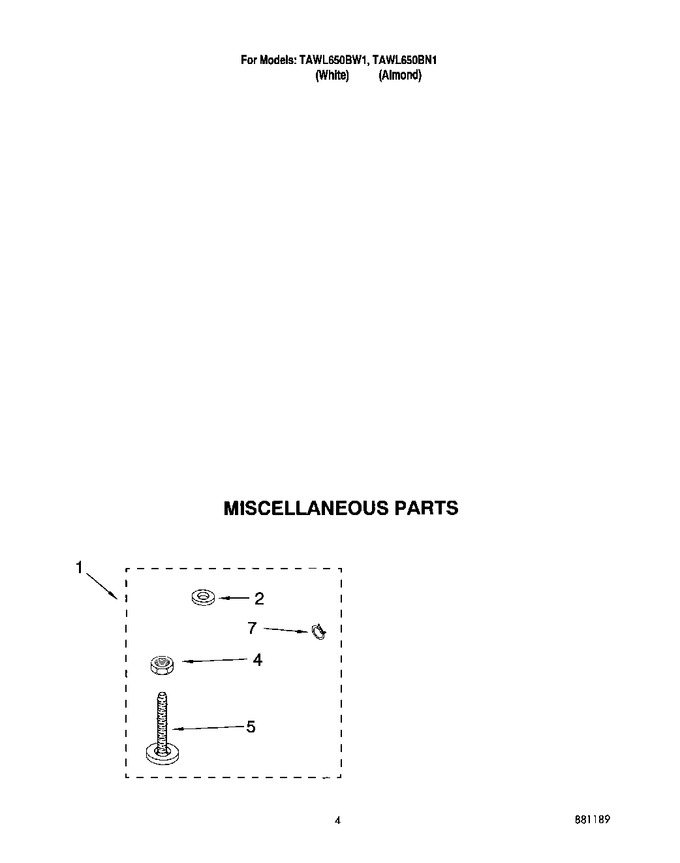 Diagram for TAWL650BW1