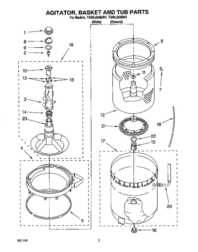 Diagram for TAWL650BW1